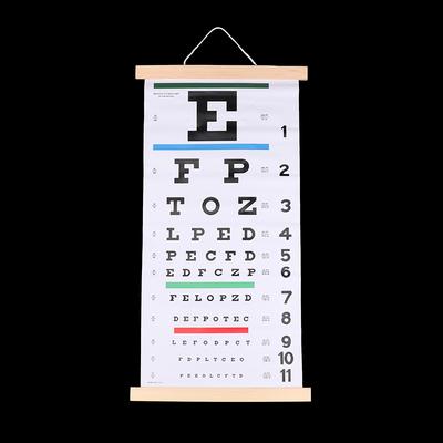 3 Piezas/Paquete Gráficos de Ojos No Reflectantes Prueba de Agudeza Visual Gráfico de Pared Exámenes de Ojos Para Hospital Hogar Niños Horario de Visión 22X11 Pulgadas