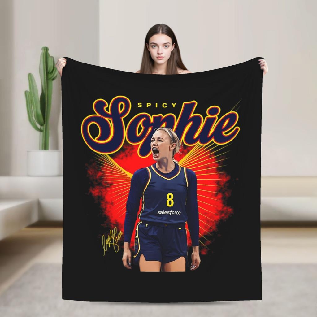 Sophie Cunningham Woman Basketball Blanket Fleece Print Multifunction UltraSoft Throw Blankets for Sofa Bedroom Bedspread