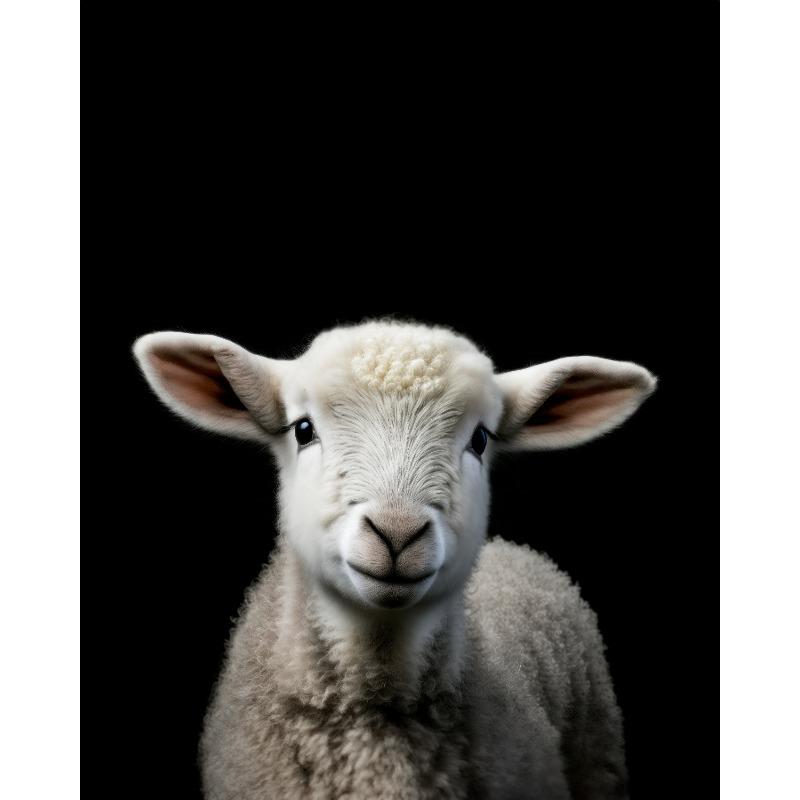 Lamb of God and Cross Scared Heart of Jesus Poster Christian Religion Canvas Painting Wall Art  Picture for Room Home Decor