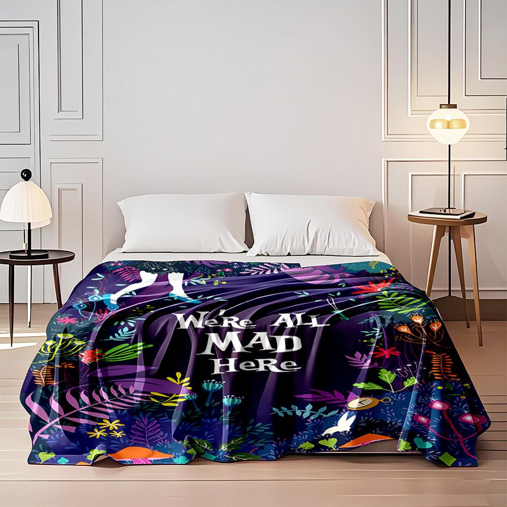 Alice Wonderland Quote Blanket for All Seasons Blanket Lunch Break Throw Gift