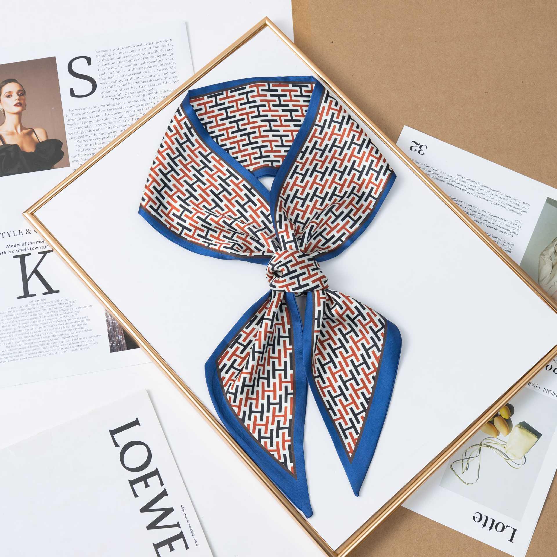 New Double-Layer Polka Dot Silk Scarf: Versatile Spring/Summer Accessory One Size