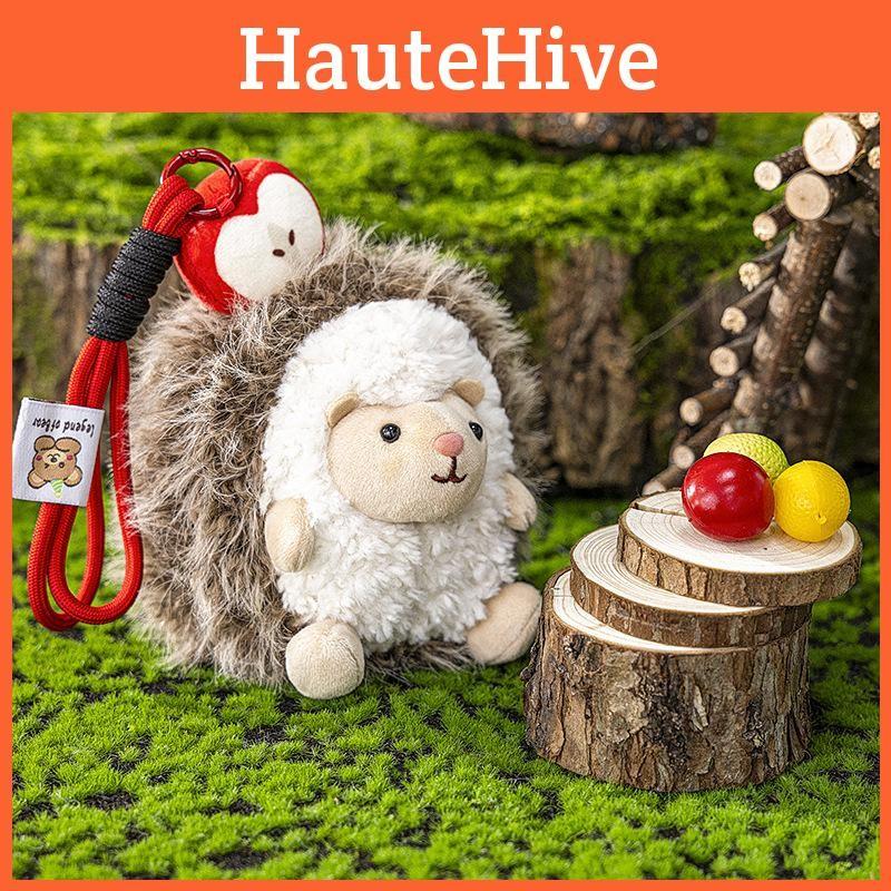 Hedgehog Cute Apple Cartoon Animal Plush Doll Pendant For Bag Decoration