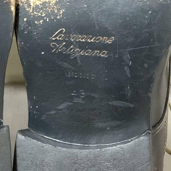 Pierre Cardin Size 43 27.5 28.0cm All Leather Swirl Moc Shoes Brown(USED)