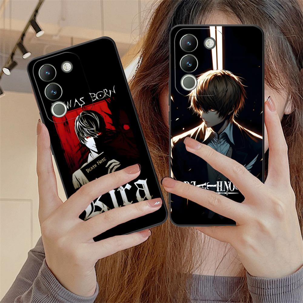 Death Note Kira Light Mobile Phone Case for VIVO Y77 76 75 74 73 72 58 56 55 51 50 38 36 Y19 Y18 Y03 Y01 5G Printing Cover