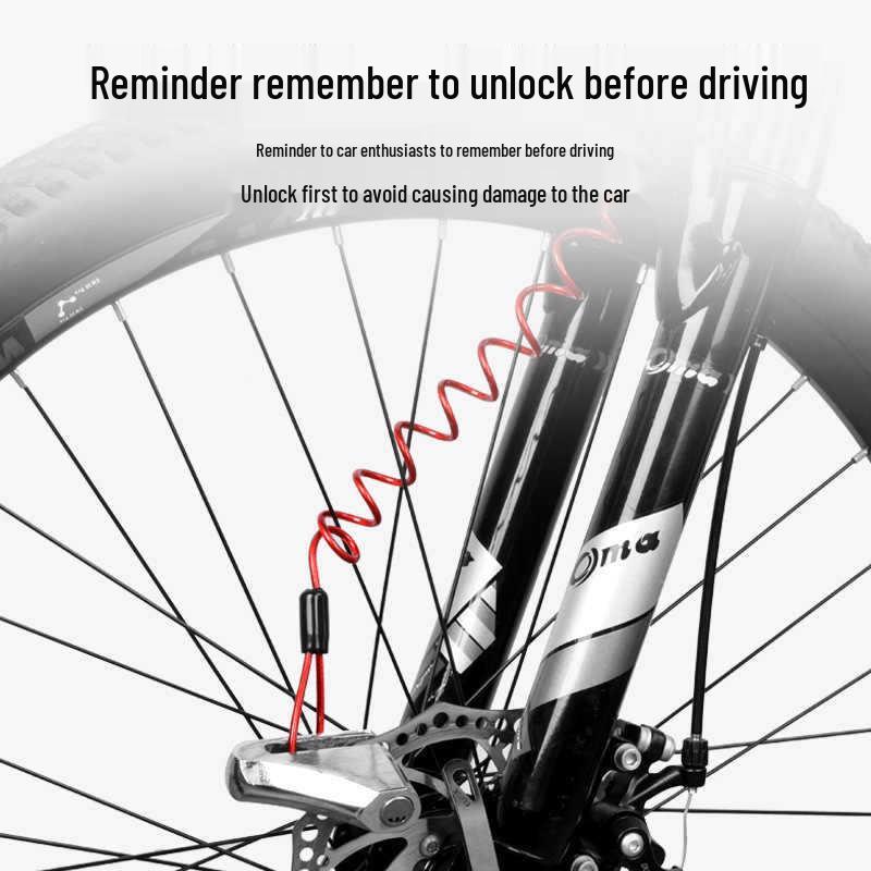 Antikradenžový pružinový kabel pro připomenutí pro zámek kotoučové brzdy - Elektrokolo, Motocykl, Kolo, Helma.