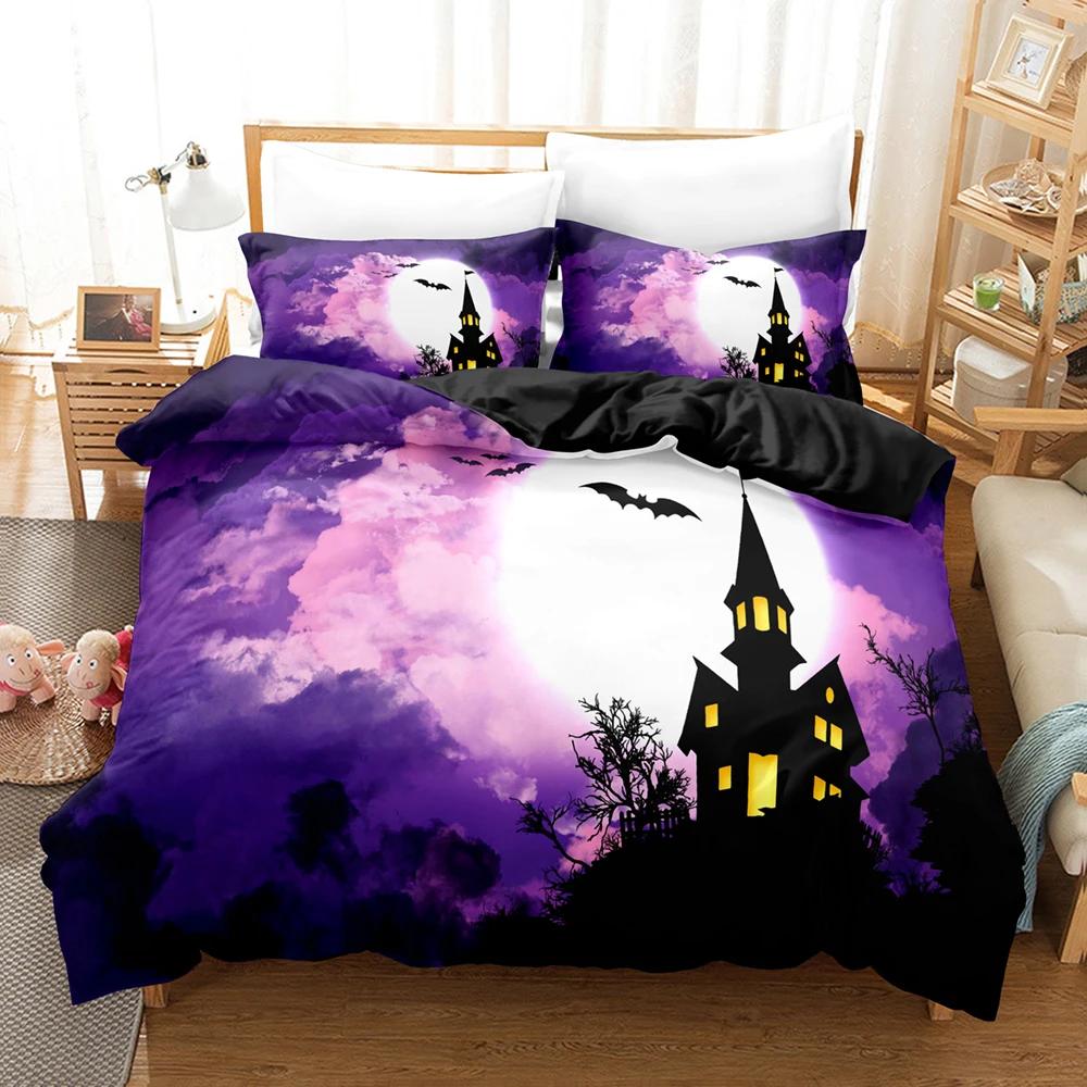 

Comforter Printed Pumpkin Thanksgiving Theme Bedding Set Queen Size Bedset Harvesting Holiday Halloween Comforter (quilt)-EU Single(135*200cm)3pcs