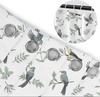 Aesthetic Watercolor Birds and Foliage Pattern Shower Curtain Liner Waterproof Bathroom Home Decor Woodland Design
