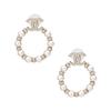 Chanel Round Double C Crystal Earrings Women earrings White Pearl AB5627-B03409-N7683