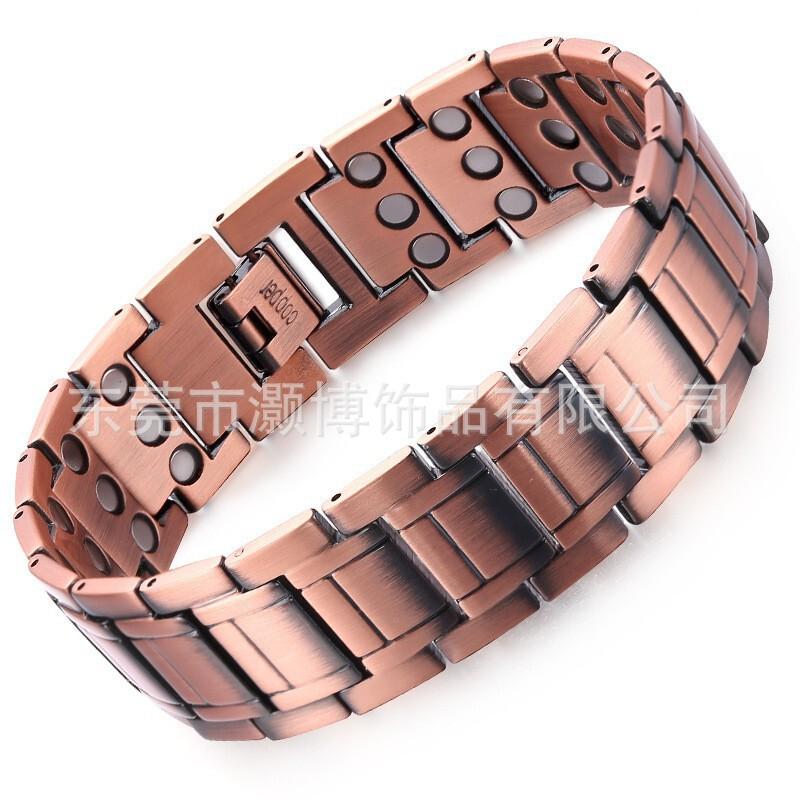 Mens Titanium Steel Geometric Bracelet With Magnetic Clasp Stylish Minimalist Wristband Daily Wear