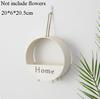 Artificial Wall Hanging Flower Planter Creative Round Modern Storage Shelf Basket Artificial Flowers Balcony Living Art Decor