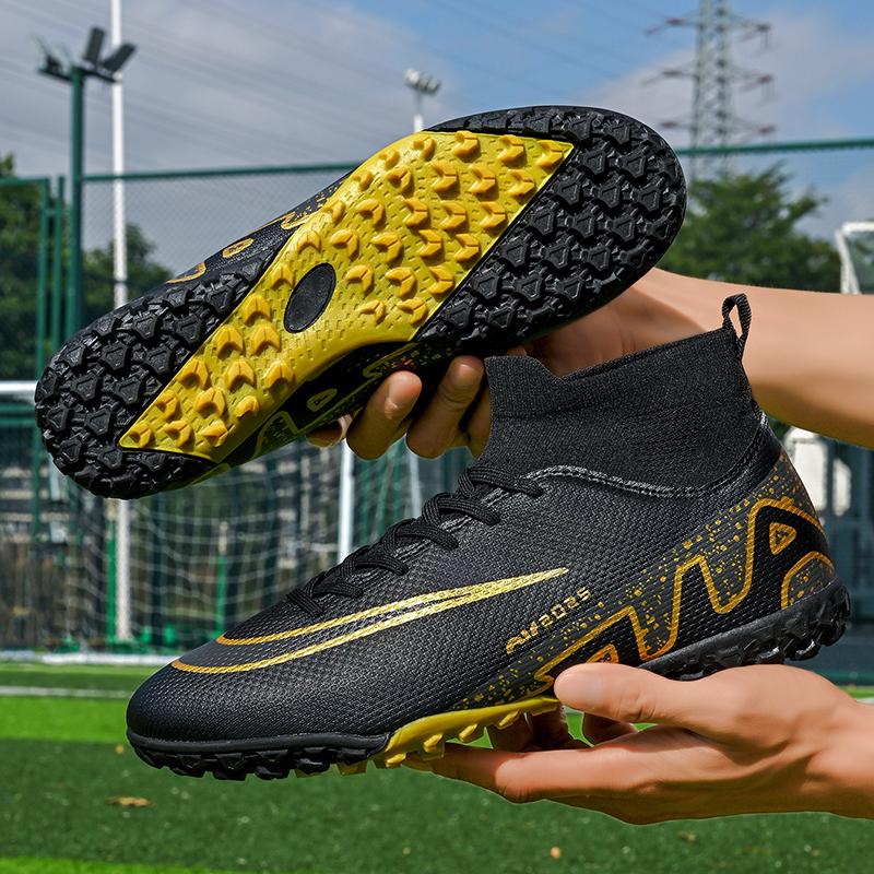 Herren Fußballschuhe Rutschfest Gesellschaft Fußballstiefel Neue TF/FG Rasen Lange Stollen Original Sneaker Sport Ultraleicht Fußballschuhe