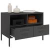 TV Stand Black 68 X 39 X 50.5 Cm Steel