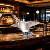 Goose Bird Shape Whiskey Decanter, 3D Glass Animal Liquor Bottle for Bar Display, 350ml Art Wine Dispenser for Home