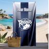 Asciugamano da Spiaggia Personalizzato Leeds Rhinos, Stampa il Tuo Nome Testo Asciugamano Leggero Assorbente per Nuoto Viaggio