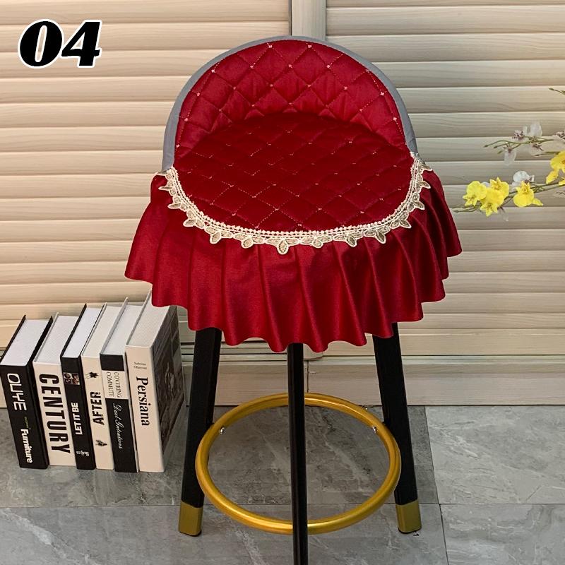 Bar Stool Chair Cover Cotton Dust-proof Anti-Skid Elastic Modern Beauty Salon Bar Lift Chair Restaurant Hotel Dining Chair Cover