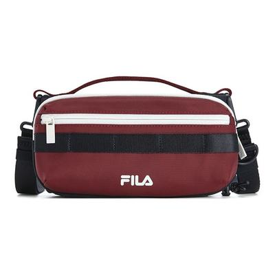 Fila Original Einfach Praktisch Vielseitig Stoff Schultertasche Unisex Taschen Fee-Rosa Weinrot F13U549131FWI