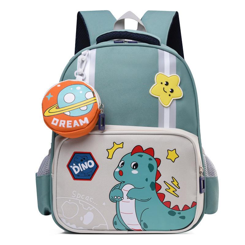 Cute Dinosaur Pattern Backpack For Children Breathable Oxford Cloth Bag For Kindergarten