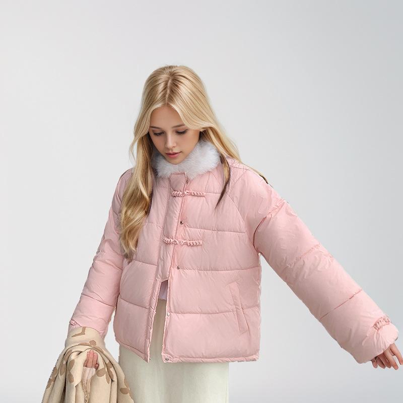 GMXIA Damen Vintage Casual Solid Color Print Herbst Winter Langarm POLO Neck Jacken & Mäntel