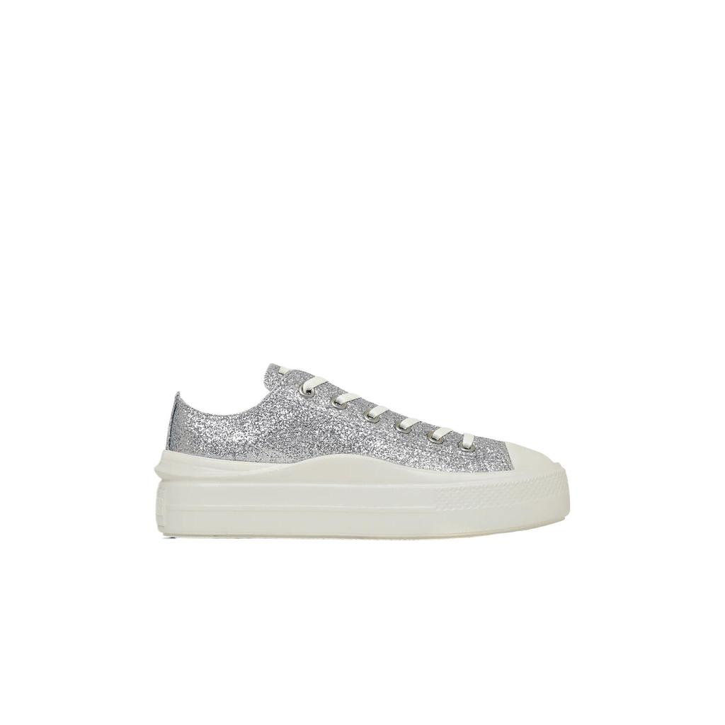 Converse All Star Light Plts 2 GT OX Minimalist Versatile Fashion Comfortable Lightweight Low-Top Canvas Shoes Unisex sneaker Silver 31314921