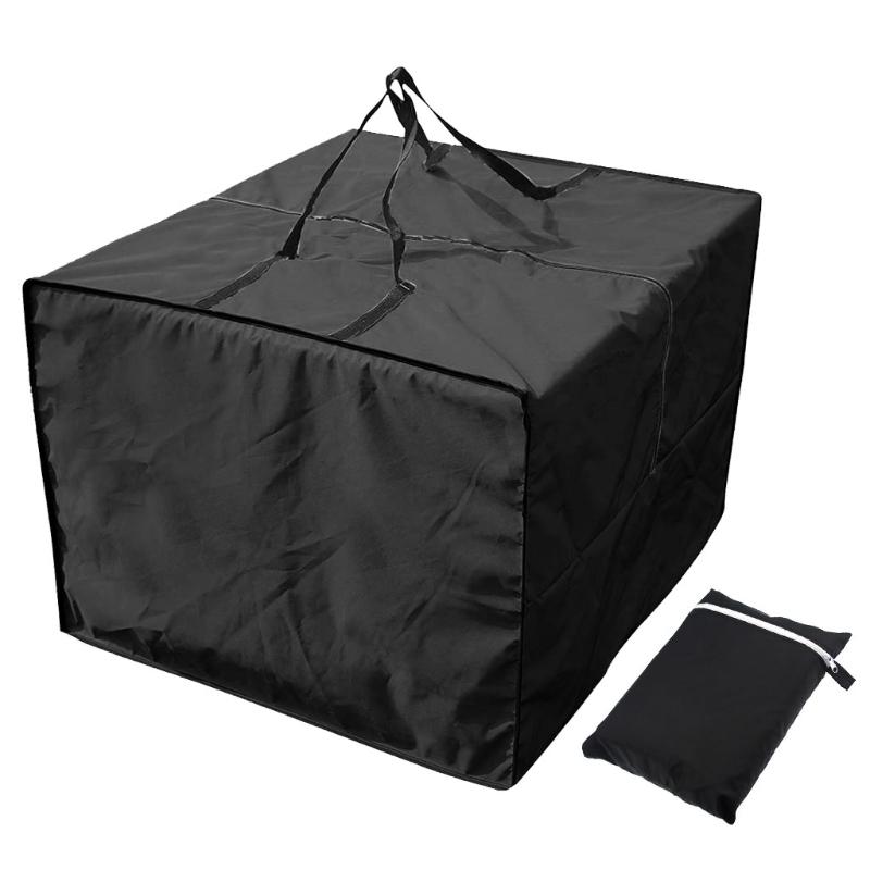 Square Cushion Storage Bag, Waterproof Protective Cover with Zipper and Handle, Garden Furniture, Seat Suitcase