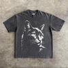 Cursed Cat Shirt - Human Face Cat Meme T-Shirt - Weirdcore Tee