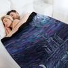 Starry Knight Throw Blanket Multi-Purpose Thermal Warm Bed Plaid Blankets