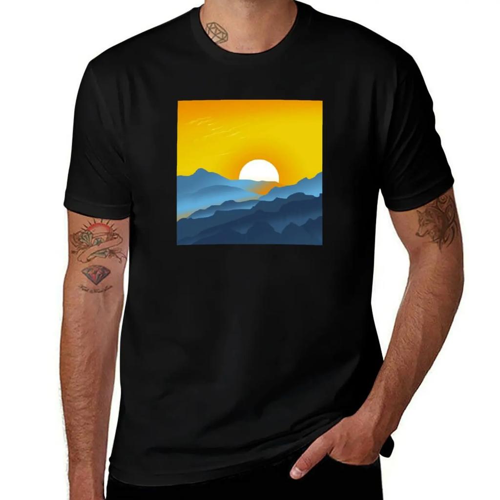 AroAce Pride Sunrise Landscape T-Shirt shirts graphic tees kawaii clothes cute clothes vintage slim fit t shirts for men