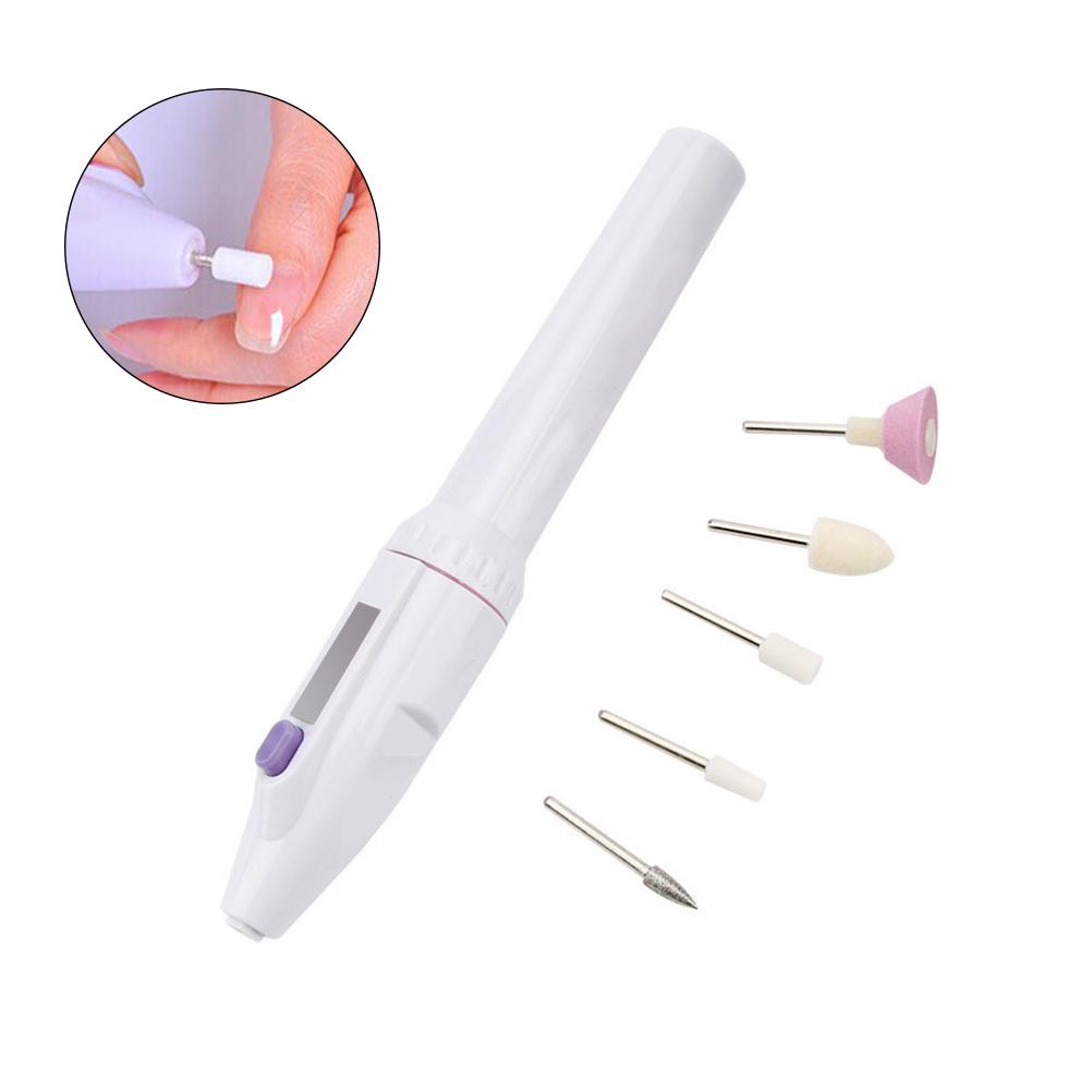 Set Pratico Portatile Lucidatore Elettrico per Unghie Strumento Casalingo per Lucidare le Unghie Kit Manicure e Pedicure