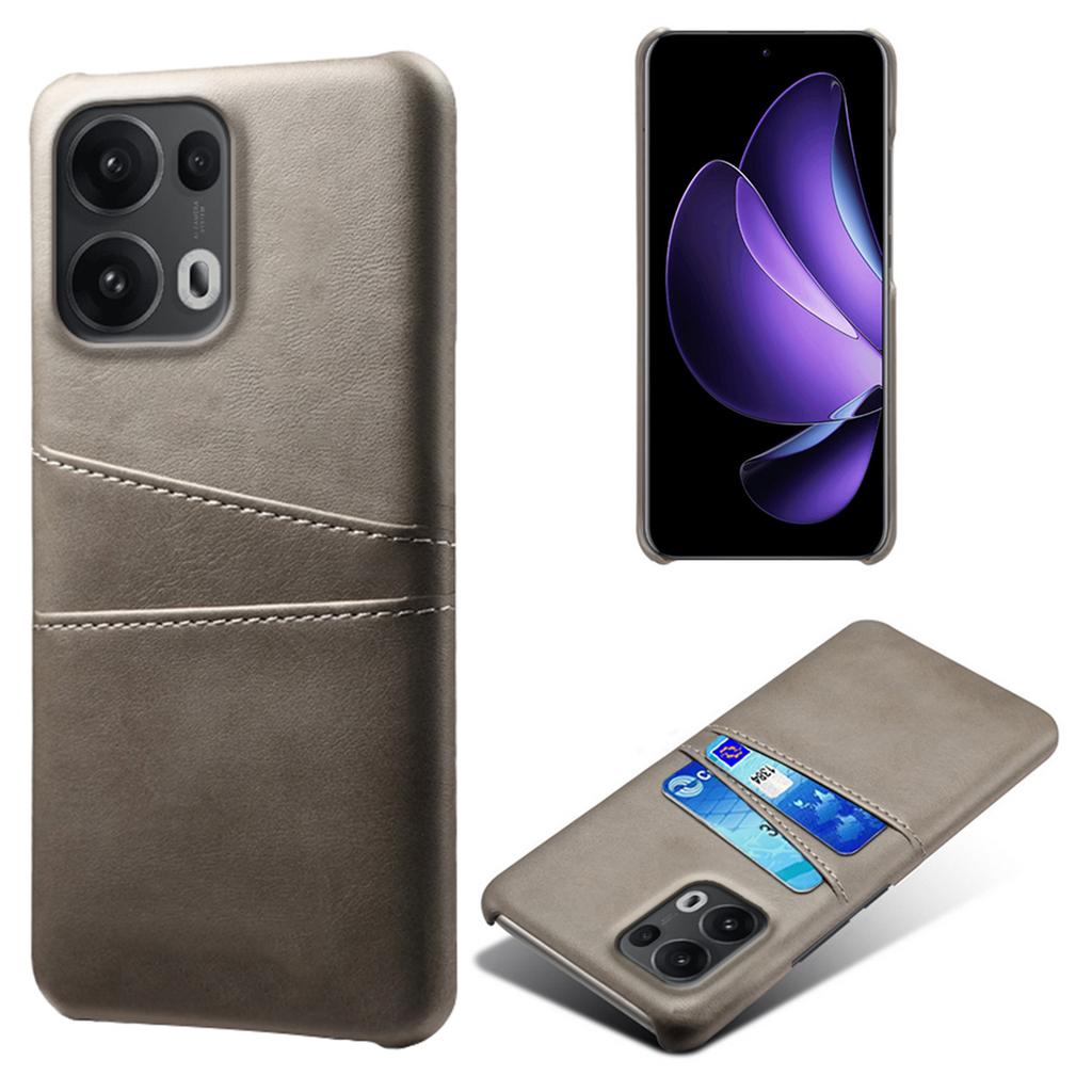 For Oppo Reno13 Pro 5G Case Dual Card Slots PU Leather + Hard PC Phone Cover