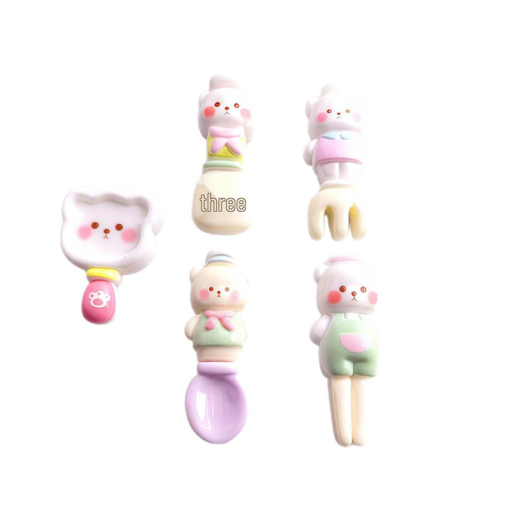 Handmade Cartoon Animal Tableware DIY Resin Ornament Pack