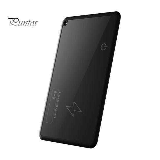 Portafoglio Tracker Carta Ricarica Wireless Design Ultra-Sottile Portatile Impermeabile Localizzatore Oggetti Sottile Compatibile Bluetooth Localizzatore GPS Dispositivo di Tracciamento Sottile