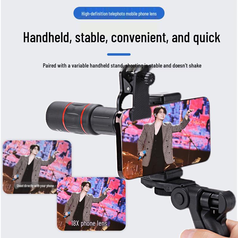 18X High Magnification HD Mobile Phone Telephoto Lens for Concert Photography