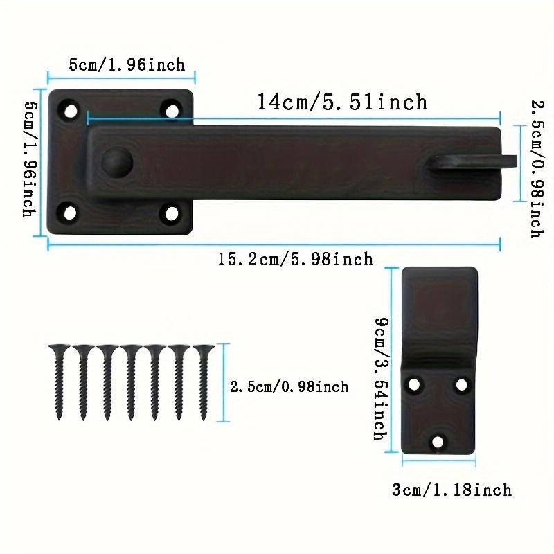 1pc Heavy Duty Matte Black Metal Barn Door Latch, Solid 5.5 Inch Metal Brushed Finish with Rotating Handle for Indoor/Outdoor Solid Iron Wood Doors