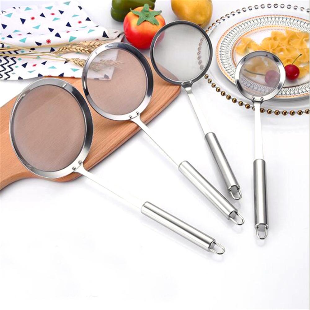 Baking Sifting Multifunction Fine Mesh Stainless Steel Filter Spoon Colander Strainer Oil Skimmer