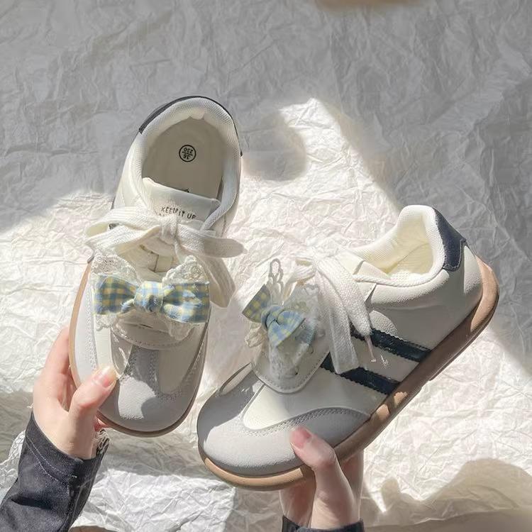 Lace-up retro versatile color matching Dexun shoes women's 2025 new spring fashion lightweight casual sports shoes