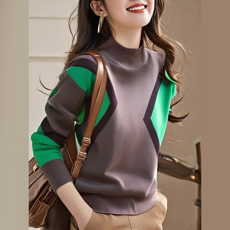 Autumn Winter Knit Women Sweater Pullovers Fashion Long Sleeve Knitted Sweater Pullover Women Tops JJ62