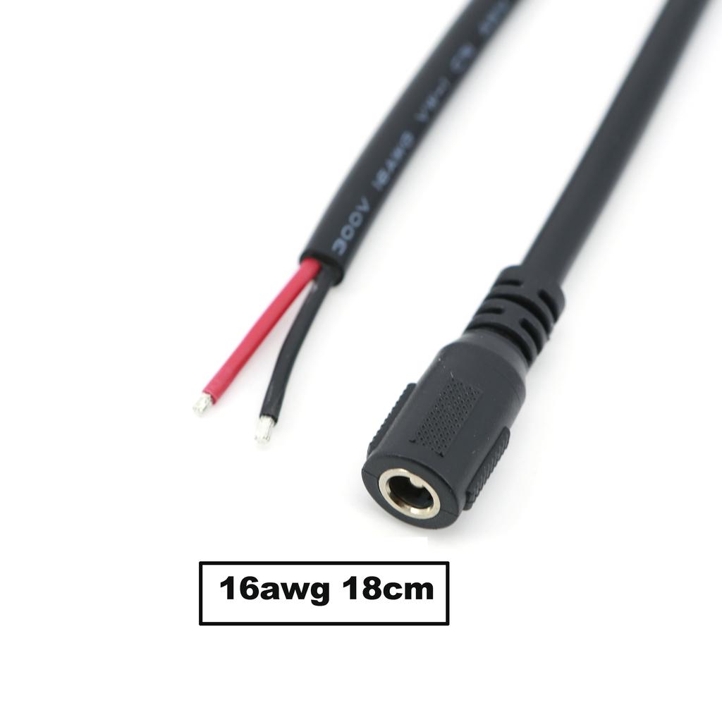 0.2M 0.18M 5.5x2.5MM 2pin DC Male Female 22/20/18/16awg Power Connector Plug Cable Wire Supply Repair Cable 5525 DC5525 Pigtails