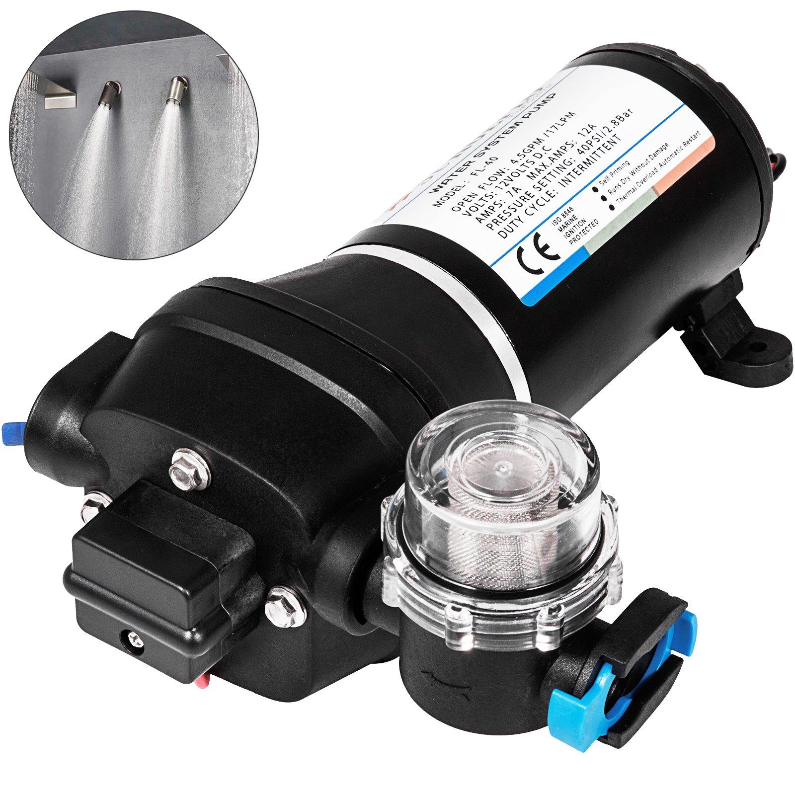 VEVOR Water Pressure Diaphragm Pump, 12V