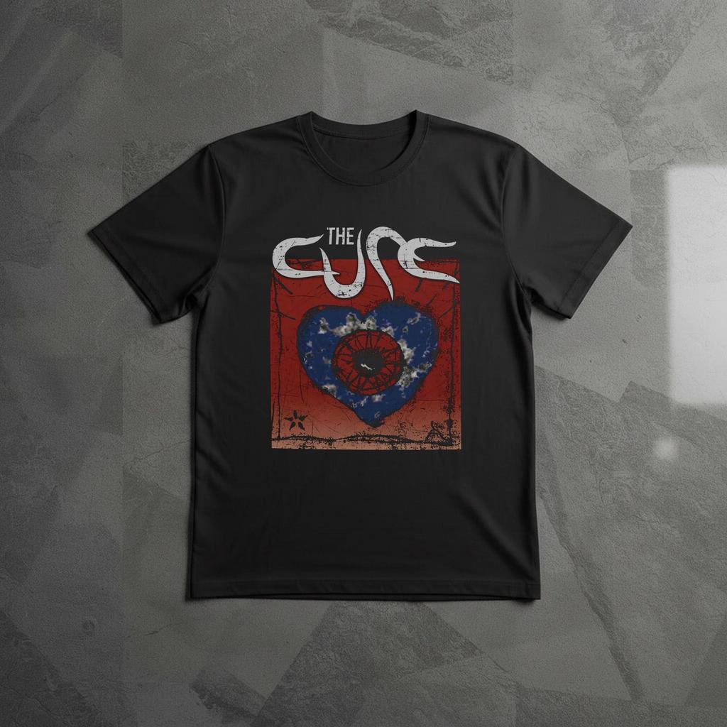 The Cure Wish Tour Graphic Tee, Vintage Y2K Goth Band Concert Apparel