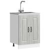 Vidaxl Sink Cabinet, Kalmar, Sonoma Grey Oak, 60X46X81.5 Cm