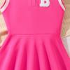 Robe d'été pour filles Mode enfant Lettre Sans manches Douce Robe de sport