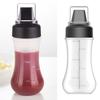 Squeeze Condiment Bottle with Measuring Markings 1/5 Nozzles Drizzle Bottle for Ketchup Salad Dressing Sauce 350ml Easy Fill Kitchen Dispenser