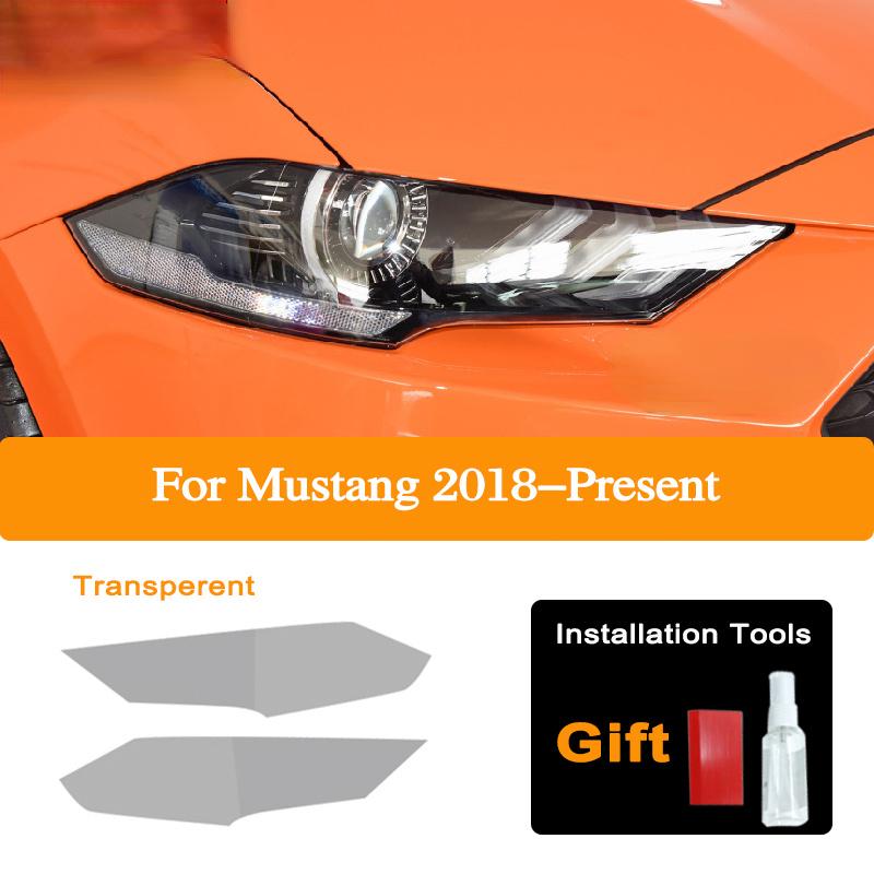 

Защитная пленка для автомобильных фар Ford Mustang 2015-настоящее время Shelby GT500 Taillight Tint Black Transparent TPU Sticker Accessorie