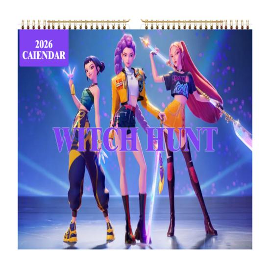 Kpop Demon Hunters Calendar 2026 Jan. 2026 - Dec. 2026 12 Monthly Calendar Coil