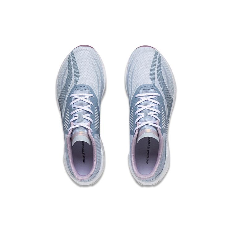 Li Ning Super Light 20 Versatile Abrasion Resistant Breathable Low top Running Shoes Women's Gray Blue ARBT002-3