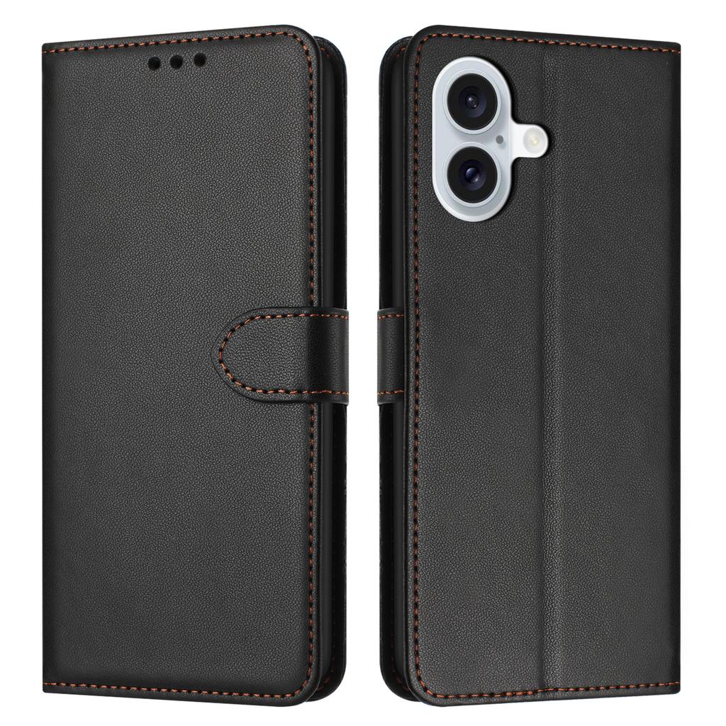 For iPhone 17 Case Stand Wallet Leather Phone Cover with Strap