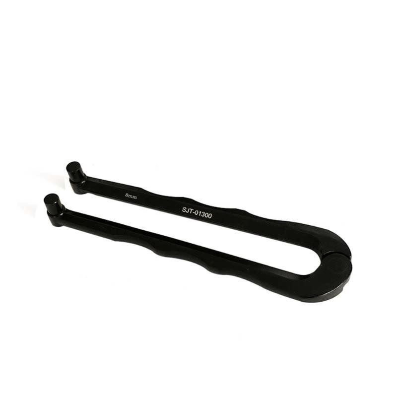 Adjustable Double-Pin Spanner Wrench with 180mm Opening Tool Steel Construction for Installing and Removing Round Nut Holed Locking Nut