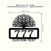 Custom Metal Wall Art Black Door Sign Outdoor Home Address Housewarming Gift