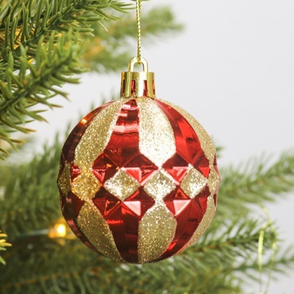 22Pcs/Set 6CM Christmas Ball Shiny Xmas Baubles Durable Christmas Pendant Decorations  Storefront