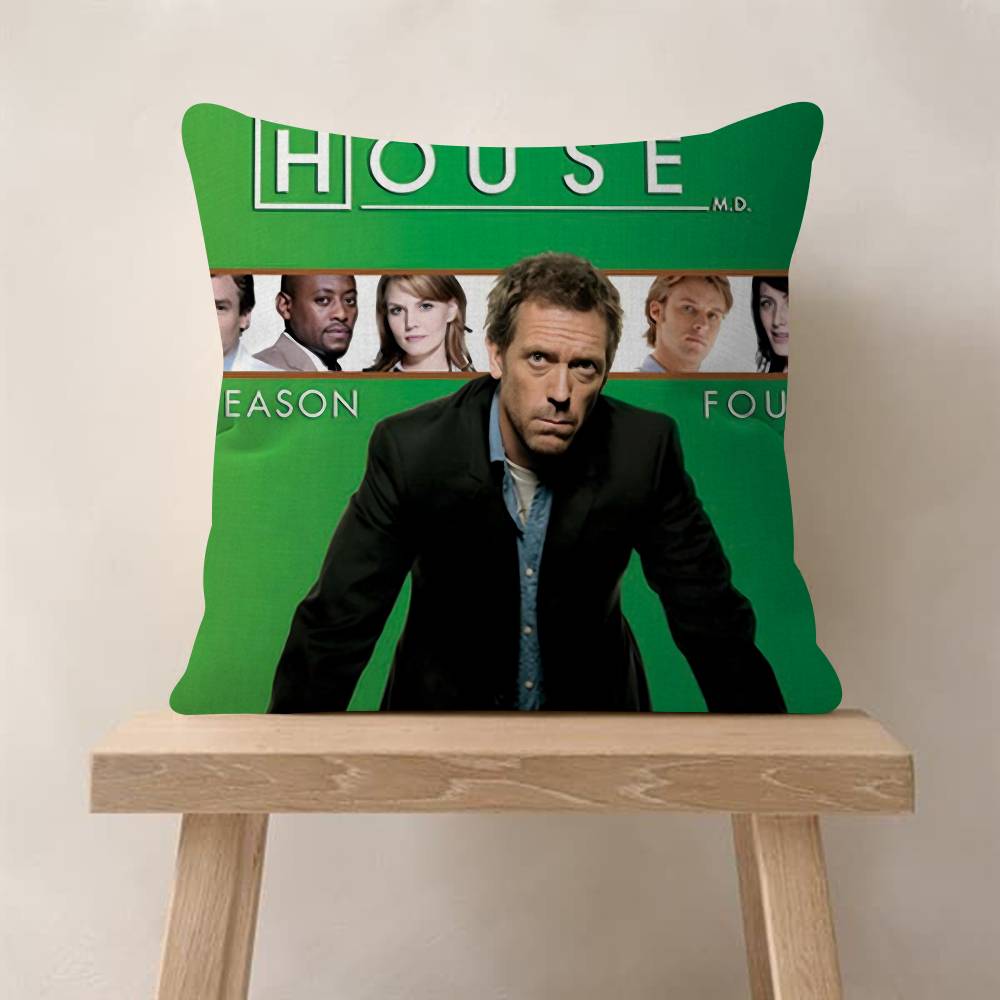 Medical Drama House MD TV Show Pillow Gift Home Office Decoration Bedroom Sofa Car Cushion Cover Case 45x45
